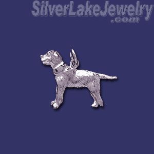 Sterling Silver Labrador Retriever Dog Animal Charm Pendant