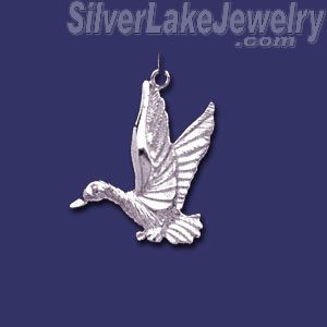 Sterling Silver Swan Duck Animal Charm Pendant