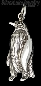 Sterling Silver Penguin Charm Pendant