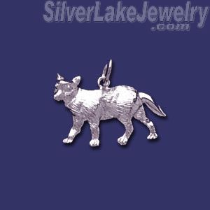 Sterling Silver Fox Animal Charm Pendant