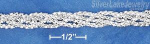 18" Sterling Silver Braided Popcorn Chain (5mm)