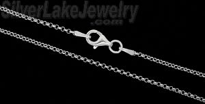 18" Sterling Silver Rolo Belcher Chain 1.5mm Lobster Claw Clasp