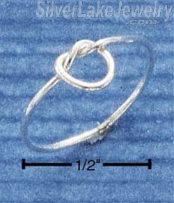 Sterling Silver Wire Love Knot Ring Size 7