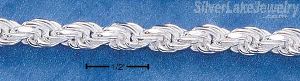 24" Sterling Silver 100 Solid Dc Rope Chain (4mm)