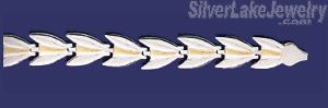 Sterling Silver 7" Stampato Two-Tone Bracelet 10mm