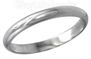 Sterling Silver Wedding Band Ring 3mm sz 10