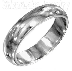 Sterling Silver Wedding Band Ring 5mm sz 8