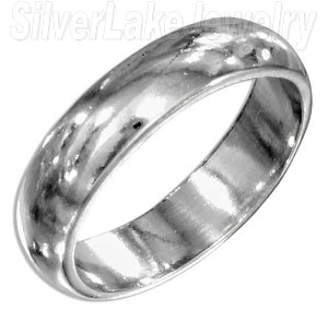 Sterling Silver Wedding Band Ring 5mm sz 7