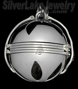 Sterling Silver 6-Picture Photo Ball Openwork Design Locket Char