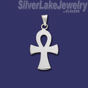 Sterling Silver Ankh Ansate Cross Charm Pendant