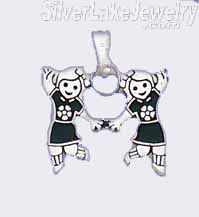 Sterling Silver Girls Charm Pendant