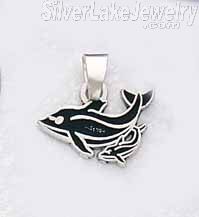 Sterling Silver Whale Mother & Baby Charm Pendant