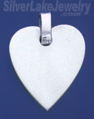 Sterling Silver Engravable Heart Charm Pendant