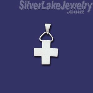 Sterling Silver Plain Cross Charm Pendant