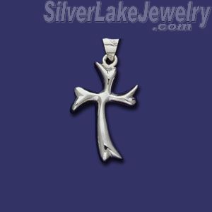 Sterling Silver Twisted Cross Charm Pendant