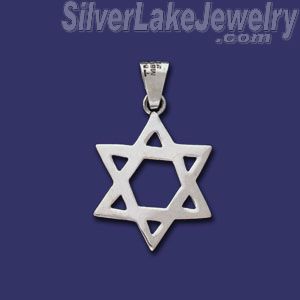 Sterling Silver Star of David Charm Pendant