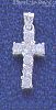 Sterling Silver CZ Cross Charm Pendant