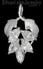 Sterling Silver CZ Grapes Charm Pendant