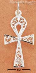 Sterling Silver Filigree Ankh Charm