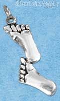 Sterling Silver Two Footprints Charm