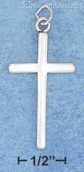 Sterling Silver High Polish Flat Cross Charm