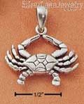 Sterling Silver Crab Pendant