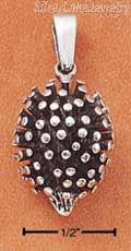 Sterling Silver Three Dimensional Hedgehog Pendant