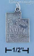 Sterling Silver Antiqued Utah State Charm