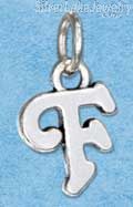 Sterling Silver Scrolled Letter "F" Charm