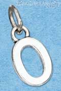 Sterling Silver Scrolled Letter "O" Charm