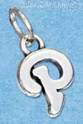 Sterling Silver Scrolled Letter "P" Charm