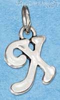 Sterling Silver Scrolled Letter "X" Charm