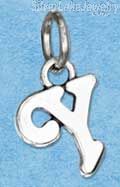 Sterling Silver Scrolled Letter "Y" Charm