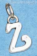 Sterling Silver Scrolled Letter "Z" Charm