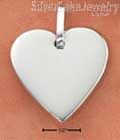 Sterling Silver High Polish Engravable Heart Pendant