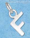 Sterling Silver Fine Lined Letter "F" Charm