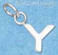 Sterling Silver Fine Lined Letter "Y" Charm