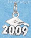 Sterling Silver "2009" Graduation Cap Charm