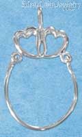 Sterling Silver Double Heart Charmholder