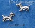 Sterling Silver Mini Walking Puppy Earrings On Posts