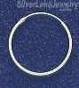 Sterling Silver 25mm Endless Hoop Earrings 1mm tubing