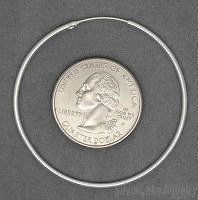 Sterling Silver 45mm Endless Hoop Earrings 1.3mm tubing