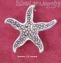 Sterling Silver Marcasite Starfish Pin (Approx 1 1/4")