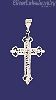 Sterling Silver DC Cross Charm Pendant