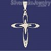 Sterling Silver DC Cross Charm Pendant