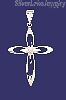 Sterling Silver DC Cross Charm Pendant