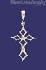 Sterling Silver DC Cross Charm Pendant