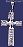 Sterling Silver DC Cross Charm Pendant