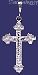 Sterling Silver DC Cross Charm Pendant