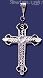 Sterling Silver DC Cross Charm Pendant